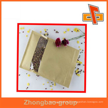 New design biodegradable resealable brown kraft tea bags